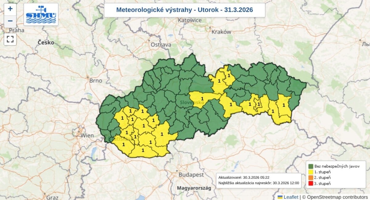 NA SLOVENSKU UDRIE EXTRÉMNY VIETOR: SHMÚ vydal výstrahy v týchto ...