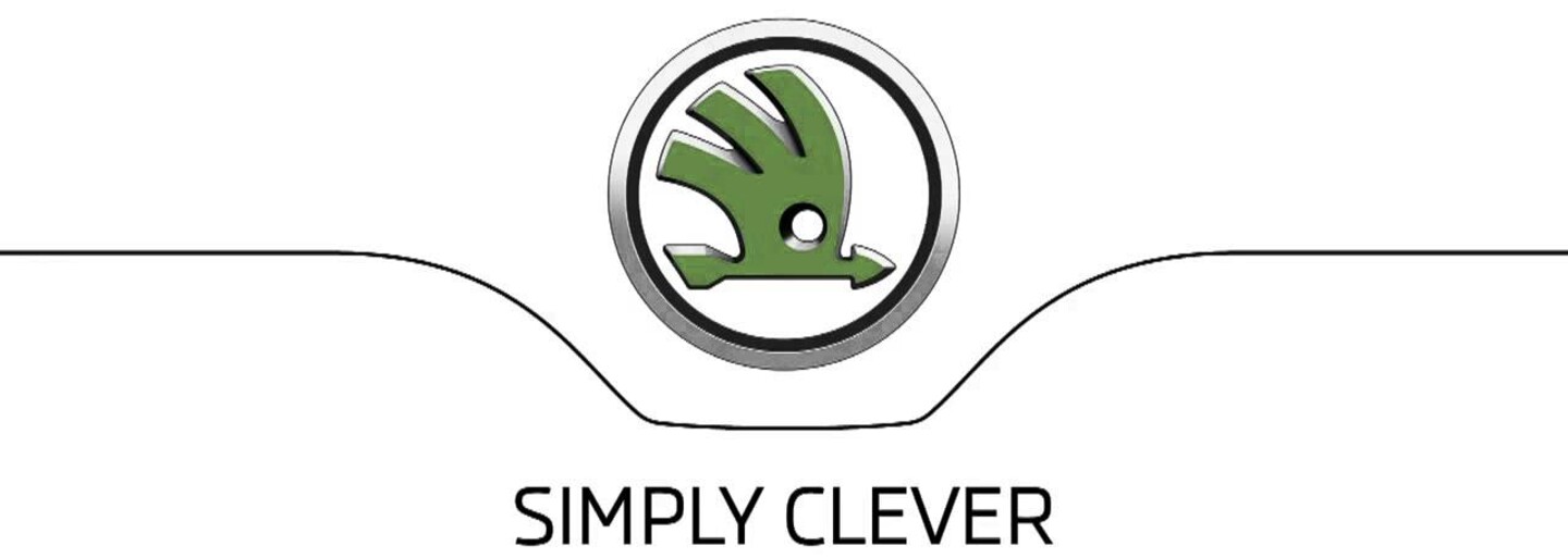 Симплей перевод. Skoda Симпли Клевер. Skoda simply Clever logo. Логотип Шкода Симпли Клевер. Шкода слоган.