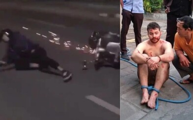 Skopl muže ze skútru a nechal se přejet autem. Na útočníka se vrhlo 10 lidí, kteří ho předali policii Skopl muže ze skútru a nechal se přejet autem. Na útočníka se vrhlo 10 lidí, kteří ho předali policii