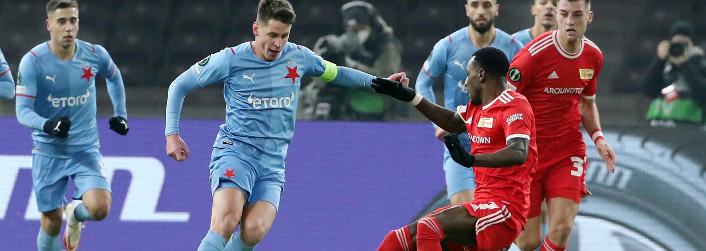 Slavia remizovala s Unionem Berlín 1:1 a doprovodí Spartu do play off Evropské konferenční ligy