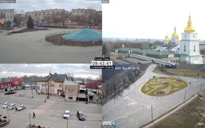 Sleduj živé záběry z Kyjeva. Takto to momentálně vypadá v hlavním městě Ukrajiny