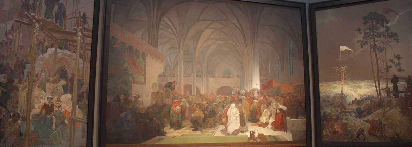 Slovanská epopej ze štětce českého malíře Alfonse Muchy byla v loňském roce třetí nejnavštěvovanější výstavou světa