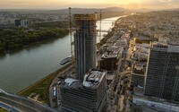 Slovensko má prvý mrakodrap. Budova Eurovea Tower dosiahla výšku 150 metrov