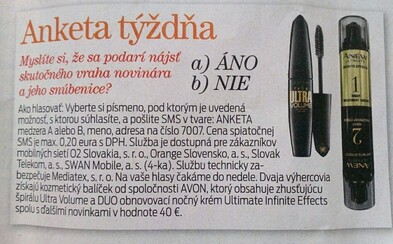 Slovenský časopis dokazuje, že nemá súdnosť. Súťaž o kozmetiku spojil s vraždou novinára, ľudia sa právom búria Slovenský časopis dokazuje, že nemá súdnosť. Súťaž o kozmetiku spojil s vraždou novinára, ľudia sa právom búria
