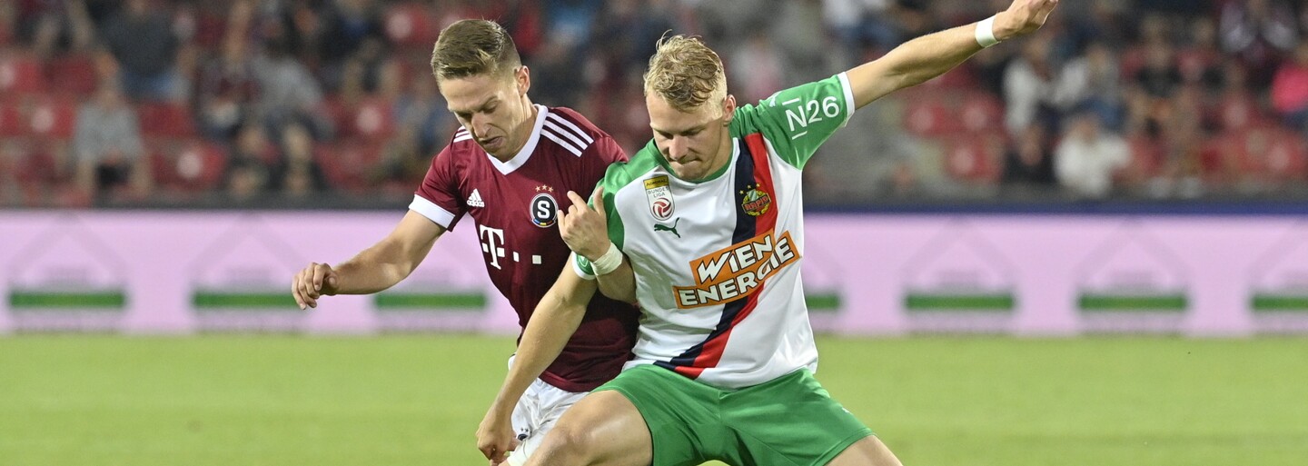 Sparta postoupila v Lize mistrů přes Rapid Vídeň! Doma vybojovala výhru 2:0