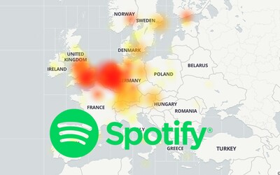 Spotify hlásí obrovský výpadek v Česku i ve většině Evropy