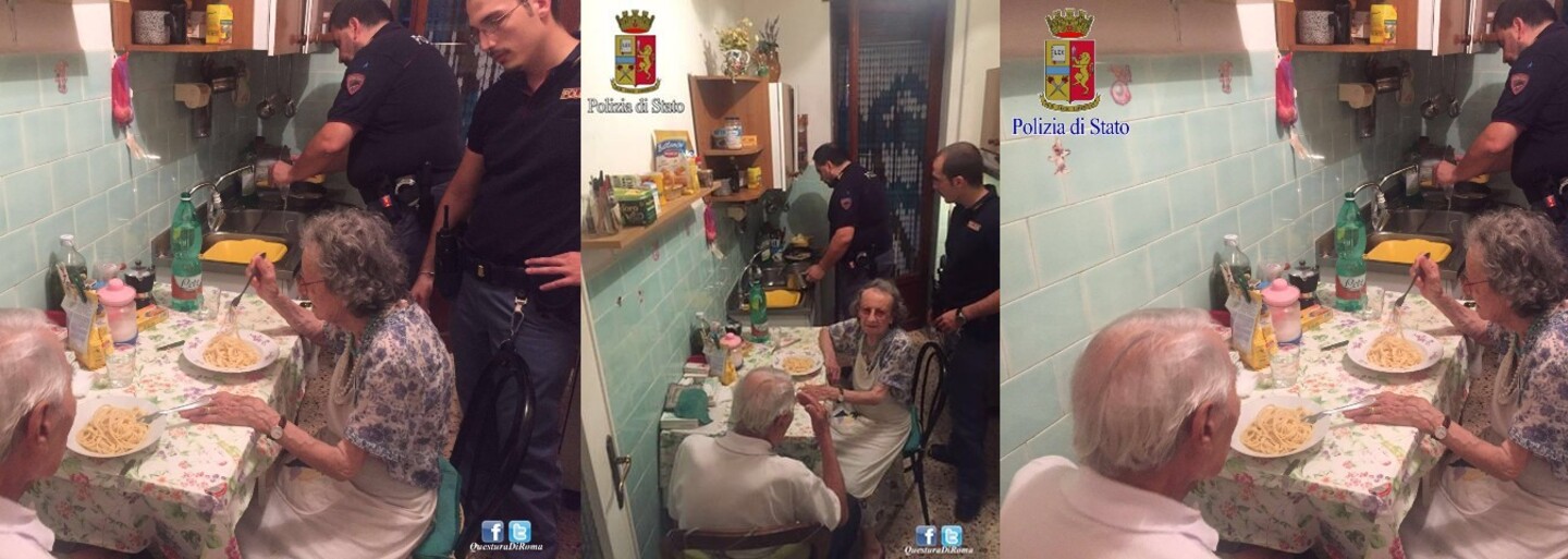 Staručkí manželia boli takí osamelí, že ich plač privolal až policajtov. Tí im navarili špagety a ubezpečili ich, že svet nie je až taký zlý