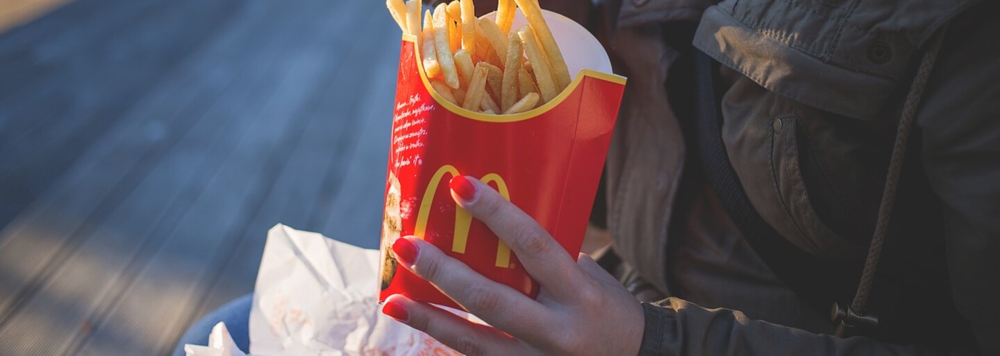 Sučka v noci uteká z domu pred McDonald's a tvári sa, že je bez domova, aby ju ľudia kŕmili hamburgermi