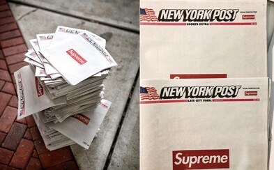 Supreme logo sa zjavilo aj na obrovskom americkom denníku. Výtlačok ťa u resellera vyjde aj na 75 € Supreme logo sa zjavilo aj na obrovskom americkom denníku. Výtlačok ťa u resellera vyjde aj na 75 €