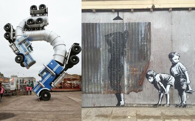 Svetoznámy umelec Banksy oficiálne predstavil svoj protest voči Disney, zábavný park Dismaland Svetoznámy umelec Banksy oficiálne predstavil svoj protest voči Disney, zábavný park Dismaland