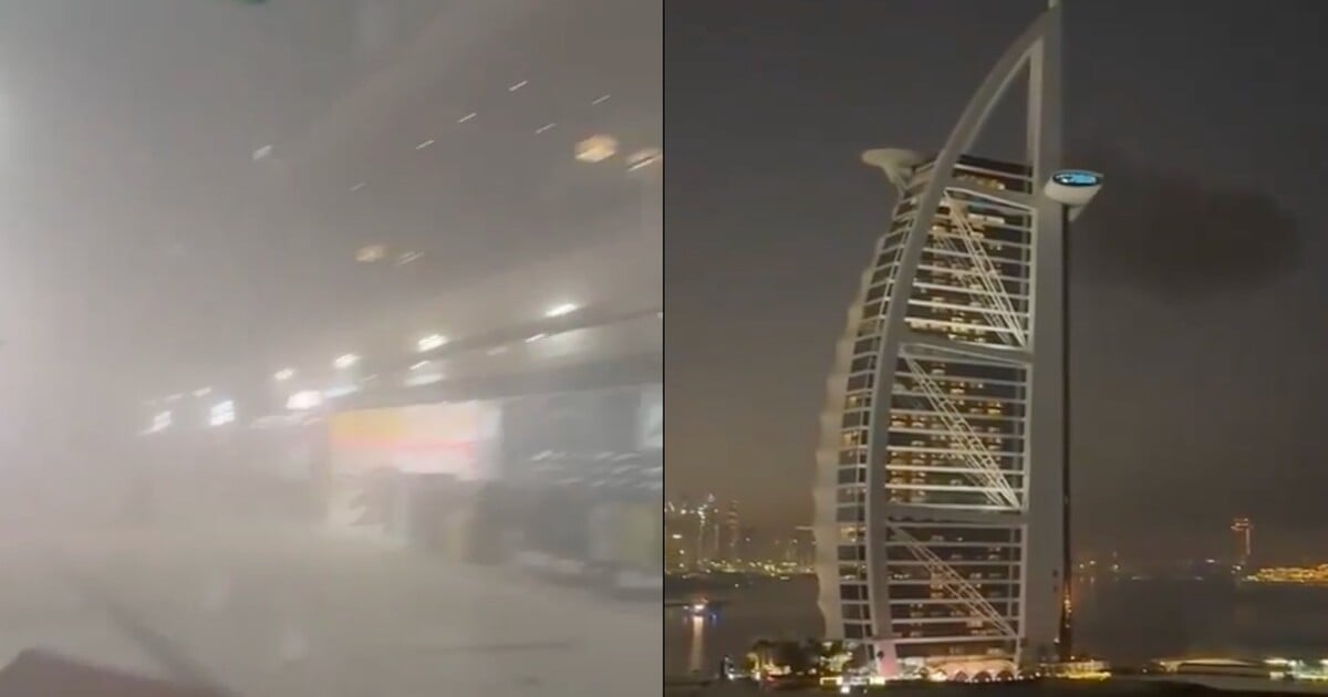 V Dubaji hořel ikonický hotel, trosky íránských dronů zasáhly i letiště. Od rána hlásí další exploze