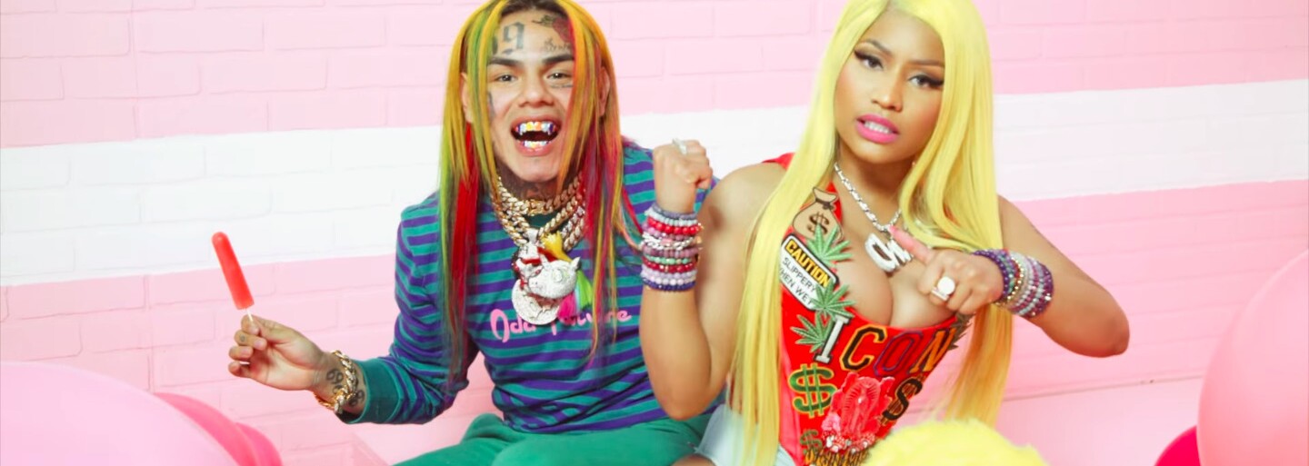 6ix9ine našel svoji královnu. Je jí Nicki Minaj, která s ním líže zmrzlinu v novém klipu