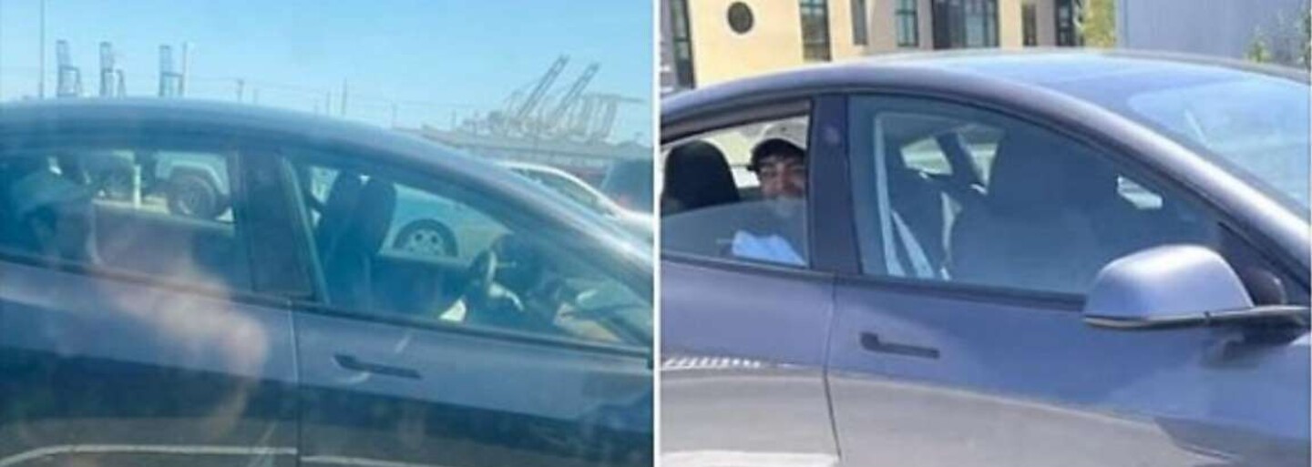 Tesla se řítila po dálnici bez řidiče za volantem se smějícím se mužem na zadním sedadle. Kalifornští policisté po něm pátrají