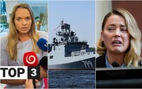 TOP 3 v piatok: Depp vraj strčil Amber do vagíny fľašu, ruskú loď zasiahla ukrajinská raketa a Romanu Tabák čaká svetlá budúcnosť