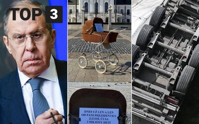 TOP 3 v pondelok: Lavrovovi nedovolili priletieť do Srbska, prázdny kočík pred prezidentským palácom a hrozivá nehoda v Trnave