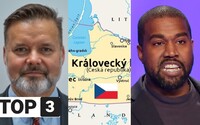 TOP 3 vo štvrtok: Dušan Dědeček nejde do väzby, Kanye West opäť provokuje a česká anexia je hitom internetu