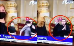 Trapas počas príhovoru prezidentky: Pred tlmočníkom do posunkovej reči sa motali zmätení Kotleba a Biháriová