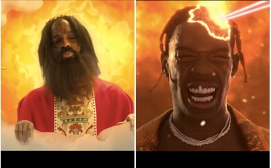 Travis Scott sa snaží byť Bohom. V biblickom videoklipe nakoniec umiera Travis Scott sa snaží byť Bohom. V biblickom videoklipe nakoniec umiera