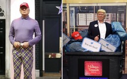 Trump hrál golf během prohlášení Bidena vítězem voleb. V Londýně převlékli jeho voskovou figurínu do golfového outfitu
