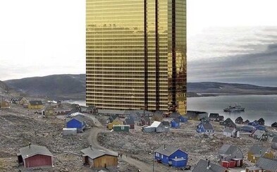Trump se vysmívá Grónsku. Na Twitter přidal fotomontáž zlatého mrakodrapu mezi dřevěnými domky Trump se vysmívá Grónsku. Na Twitter přidal fotomontáž zlatého mrakodrapu mezi dřevěnými domky