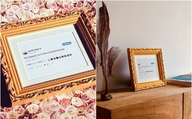 Kanyeho tweety jsou na prodej. Jeho myšlenky v pozlacených rámech si můžeš koupit za 50 dolarů Kanyeho tweety jsou na prodej. Jeho myšlenky v pozlacených rámech si můžeš koupit za 50 dolarů
