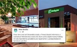 V Trnave spravia štátnu karanténu z luxusného štvorhviezdičkového hotela v historickom centre mesta