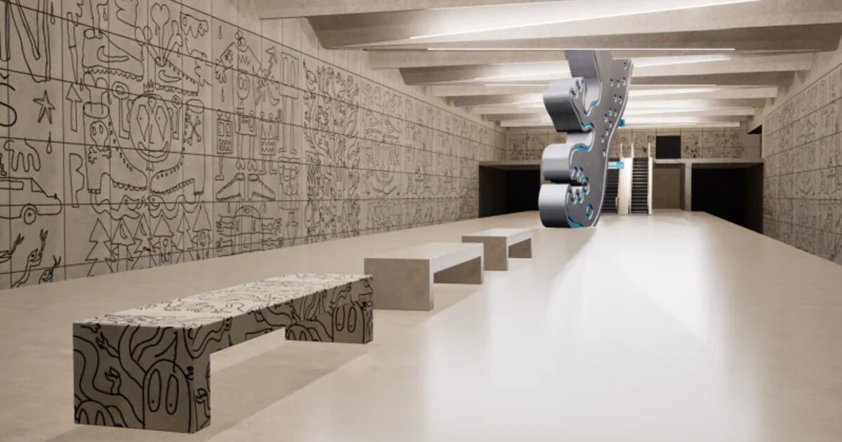 FOTO: Dinosaurus i mytické obložení v metru. Koukni, jak by měla vypadat stanice na lince D