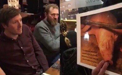 Vegánski aktivisti protestovali v steakhouse. Niektorí zákazníci reagovali smiechom, iní pokojne jedli ďalej Vegánski aktivisti protestovali v steakhouse. Niektorí zákazníci reagovali smiechom, iní pokojne jedli ďalej