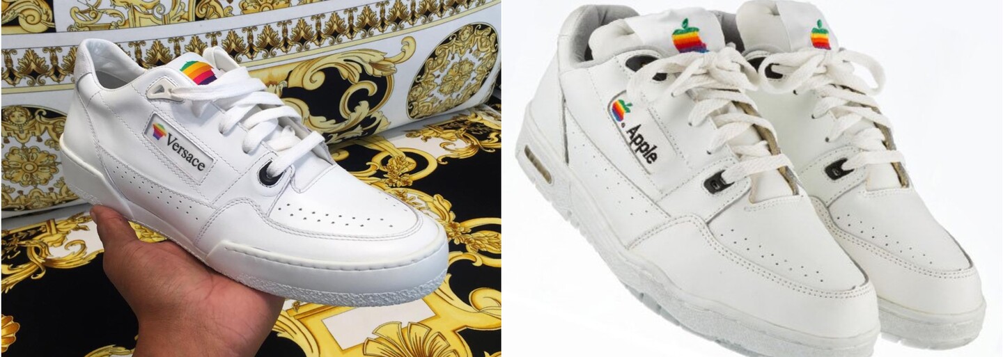 Versace navrhlo tenisky, ktoré kopírujú vzhľad ikonických Apple sneakers z roku 1986