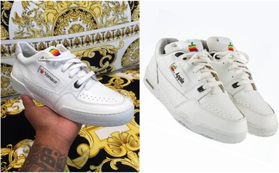 Versace navrhlo tenisky, ktoré kopírujú vzhľad ikonických Apple sneakers z roku 1986 Versace navrhlo tenisky, ktoré kopírujú vzhľad ikonických Apple sneakers z roku 1986