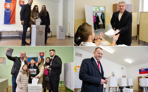 Viacerí lídri politických strán už svoj hlas hodili do urny. Niektorí zapózovali, iní zas robili selfíčka, odvolila aj prezidentka