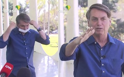 Video: Brazílsky prezident nakazený koronavírusom si dal pred novinármi dole rúško