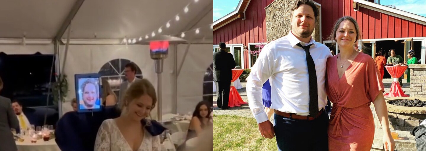 VIDEO: Internety baví svadobná párty s iPadovou atrapou ženícha. Deň pred svadbou totiž skončil v nemocnici