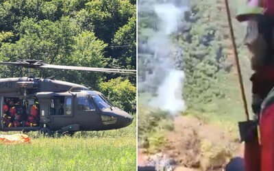 VIDEO: Na východe Slovenska zasahuje pri lesnom požiari 30 hasičov s vrtuľníkom. Ohnisko je v ťažko dostupnom teréne