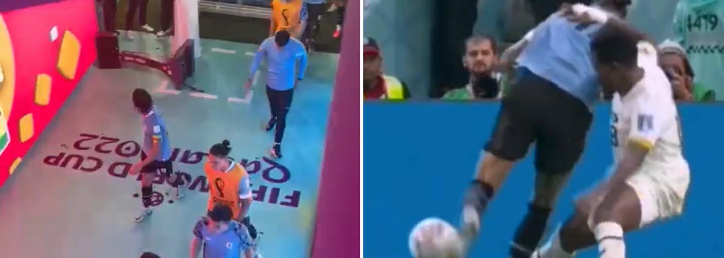 VIDEO: Nahnevaný Edinson Cavani po vypadnutí zhodil počas odchodu do šatne systém VAR na zem. Uruguaju nenariadili dve penalty