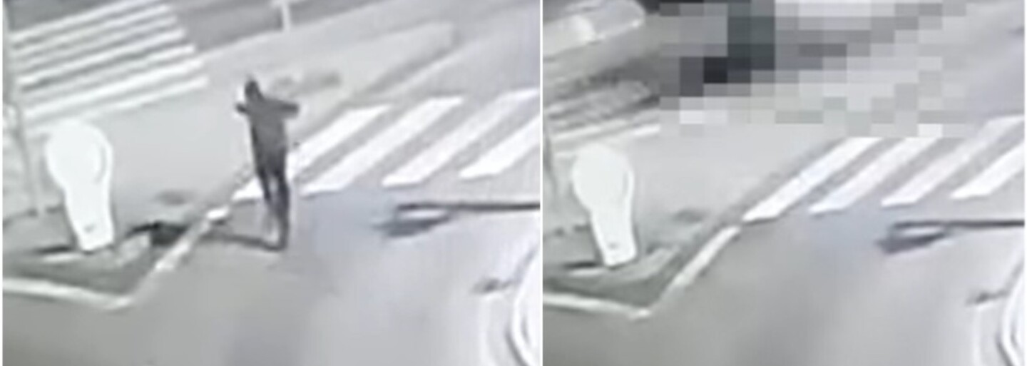 VIDEO: Opilý Slovák vběhl rovnou pod auto. Řidič neměl šanci zastavit