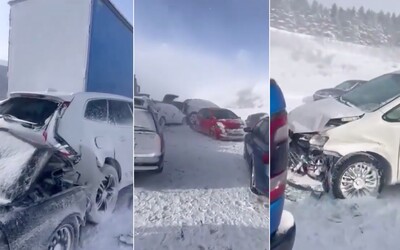 VIDEO: Polícia zverejnila desivé zábery z hromadnej havárie na D1. Zrazilo sa tam 30 áut