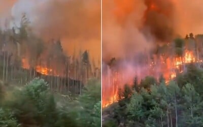 VIDEO: Požiar v Českom Švajčiarsku zrejme skoro uhasia, pozri, ako pomáhali pri hasení Slováci