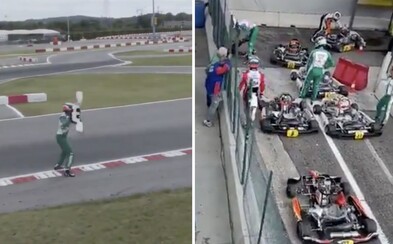 VIDEO: Pretekár počas závodu hádzal kusy motokáry na okruh a napadol svojho súpera. Pravdepodobne má po kariére VIDEO: Pretekár počas závodu hádzal kusy motokáry na okruh a napadol svojho súpera. Pravdepodobne má po kariére