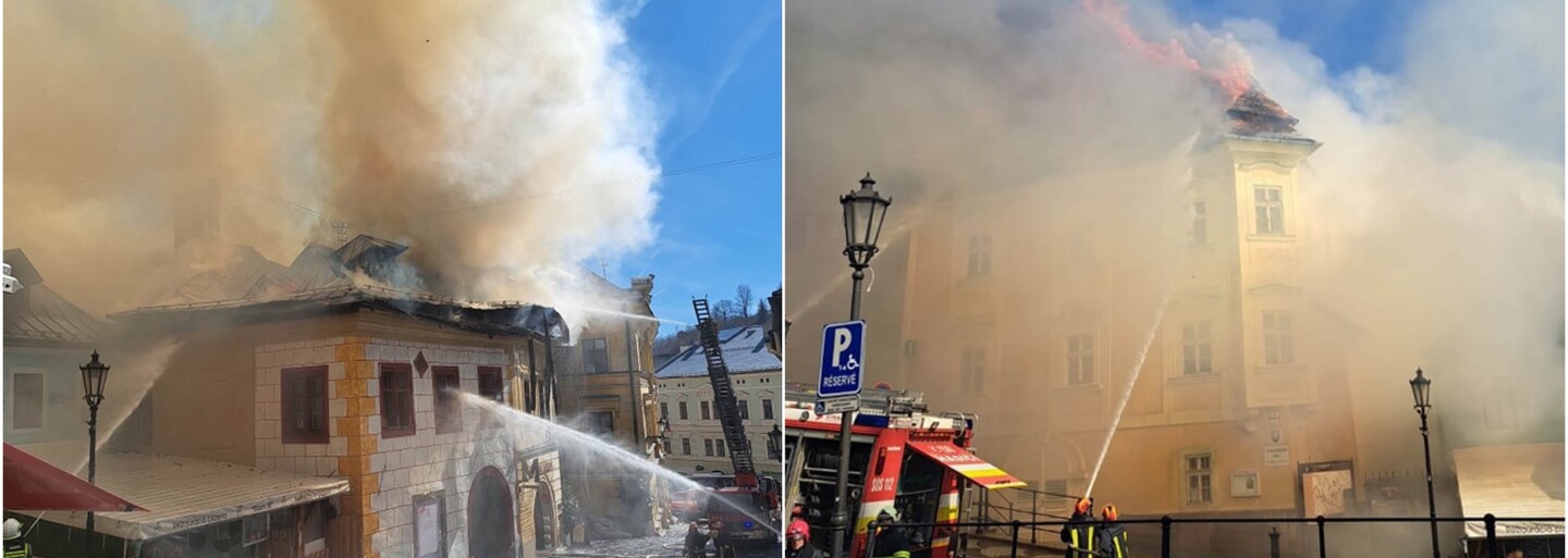 VIDEO: V centru slovenského města hoří historické budovy, armáda je na cestě