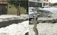 VIDEO: V Mexiku sa ľudia brodili v snehu. Krajinu zasiahla extrémne silná búrka s krupobitím