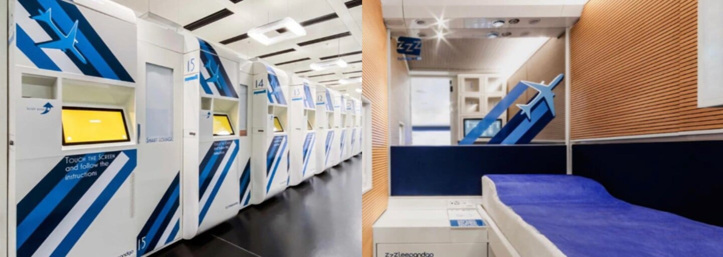 Vídeňské letiště otevřelo ultramoderní spací kabinky. Samy se čistí, je v nich zdarma Wi-Fi, noc vyjde na tisíc korun