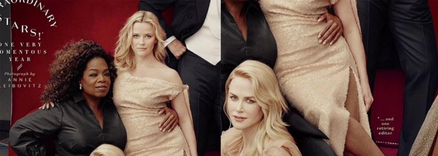 Vo svetoznámom časopise sa ocitla photoshopová katastrofa. Reese Witherspoon sediaca na Oprah skončila s tromi nohami