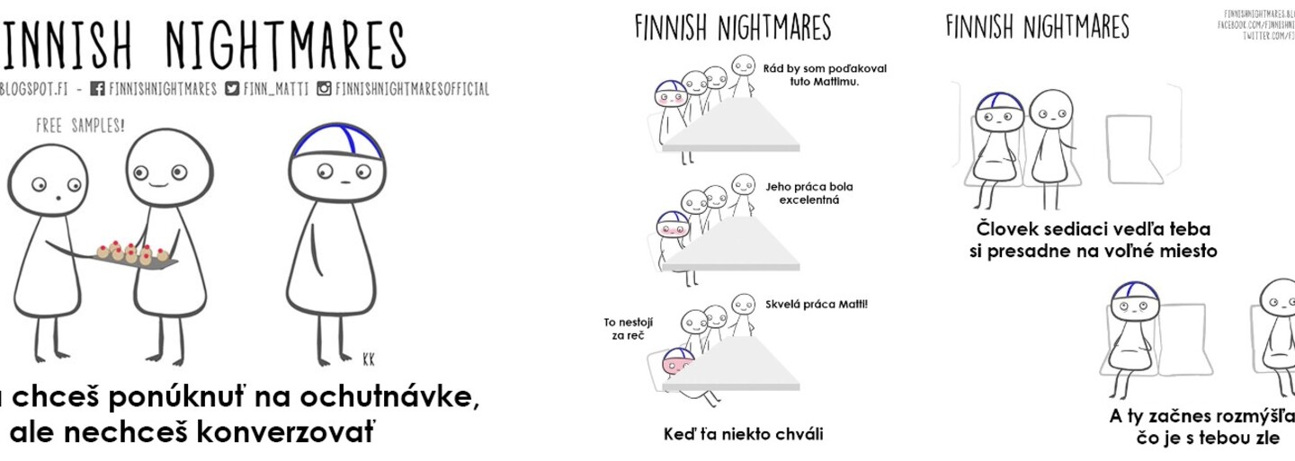 Vtipné finské noční můry, kterým okamžitě porozumí každý introvert a stydlivý člověk