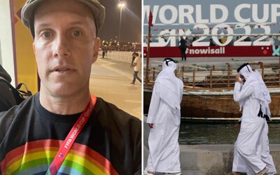 Vyzleč si to, nútili novinára v dúhovom tričku katarskí ochrankári. Vraj ho chceli ochrániť