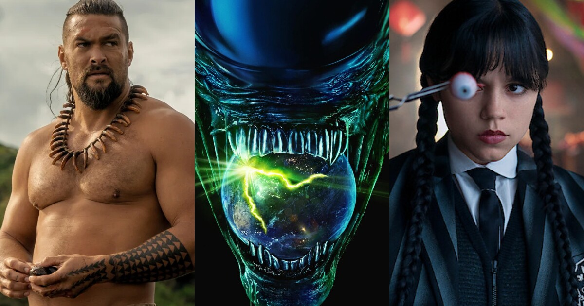 Na co koukat v srpnu? Epický návrat Vetřelce doprovodí gotická Wednesday nebo historický Jason Momoa