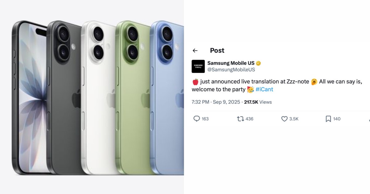 Samsung reaguje Apple novinky. Jeho parodie se na sociálních sítích okamžitě stala virální
