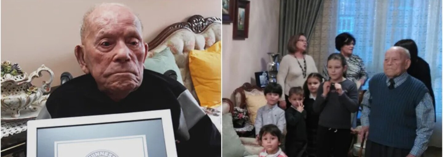 Zemřel nejstarší muž světa, bylo mu 112 let. Na dlouhověkost měl jednoduchý recept