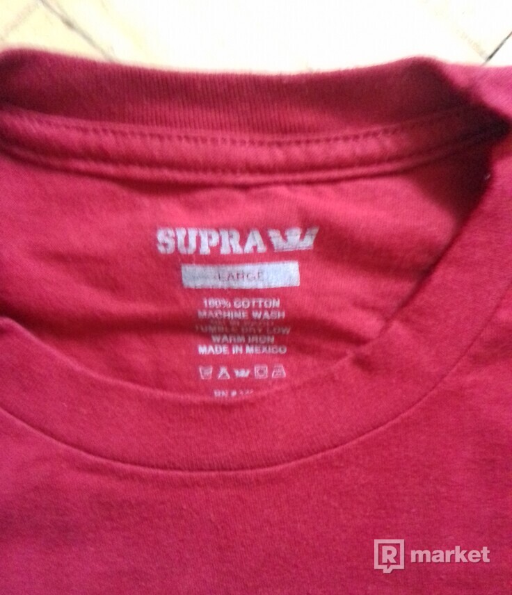 Predám pánske tričko Supra Red/White veľkosť L 