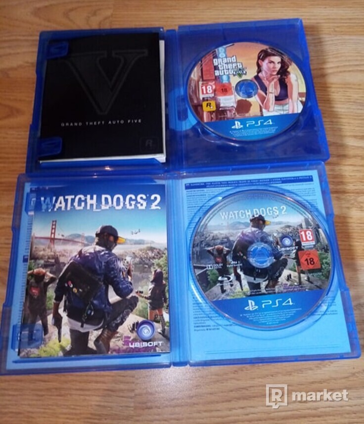 Playstation 4 Slim 1TB + Gta 5, Watch Dogs 2